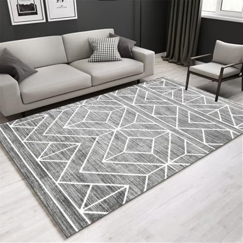 RUGMRZ Kurzflor TeppichWaschbare Teppiche Teppich vorleger 170x240CM Groß GrauModerner geometrischer Teppich. Kinder Zimmer RUGMRZ Kurzflor TeppichWaschbare Teppiche Teppich vorleger 170x240CM Groß GrauModerner geometrischer Teppich. Kinder Zimmer von RUGMRZ