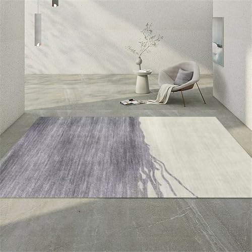 RUGMRZ Kurzflor TeppichWohnzimmer Teppich Weich Heimmatte 180x250CM Antirutsch GrauSchmutzabweisender und pflegeleichter Teppich. schmutzfangmatte von RUGMRZ