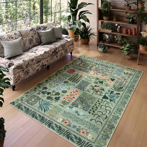 RUGMRZ Kuschel Esstisch Teppich 140x200cm,Grün,Blattmuster für Bürostuhl,Unter Schreibtisch,Terrasse RUGMRZ Kuschel Esstisch Teppich 140x200cm,Grün,Blattmuster für Bürostuhl,Unter Schreibtisch,Terrasse von RUGMRZ
