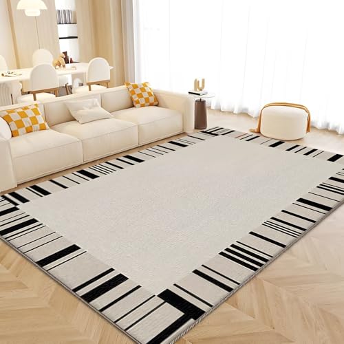 RUGMRZ Kuschelig Weich Couch Teppich Wohnzimmer 140x200cm,Beige,Moderne Einfachheit für Neben Bett,Jugendzimmer,Terassenaussen von RUGMRZ