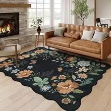 RUGMRZ Landhaus Deko 180X280Cm Schlafzimmer Teenager Mädchen 5 Grün Landhausstil Teppich Esstisch Retro Schmetterling Heimdekoration Wohnzimmer von RUGMRZ