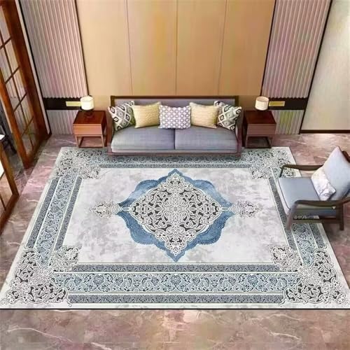 RUGMRZ Langfloorteppiche 120x200CM Teppich Bett Blau Rechteckiger Grauer für das Wohnzimmer. können viele Jahre verwendet Werden minimalistisches Design RUGMRZ Langfloorteppiche 120x200CM Teppich Bett Blau Rechteckiger Grauer für das Wohnzimmer. können viele Jahre verwendet Werden minimalistisches Design von RUGMRZ
