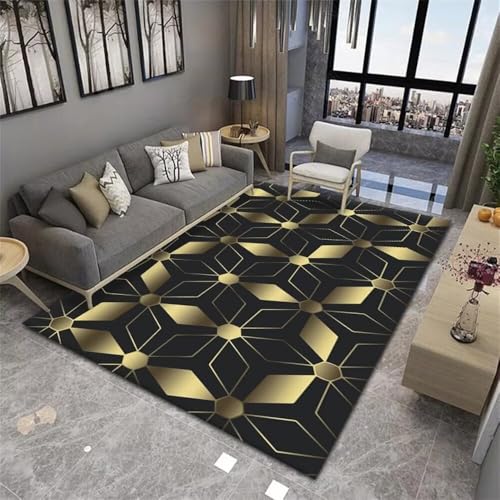 RUGMRZ Large Square Floor Cushions VelvetFlurteppich läufer Teppich 170x230CM küchenteppich waschbar rutschfest schwarzGelber moderner geometrischer lang RUGMRZ Large Square Floor Cushions VelvetFlurteppich läufer Teppich 170x230CM küchenteppich waschbar rutschfest schwarzGelber moderner geometrischer lang von RUGMRZ