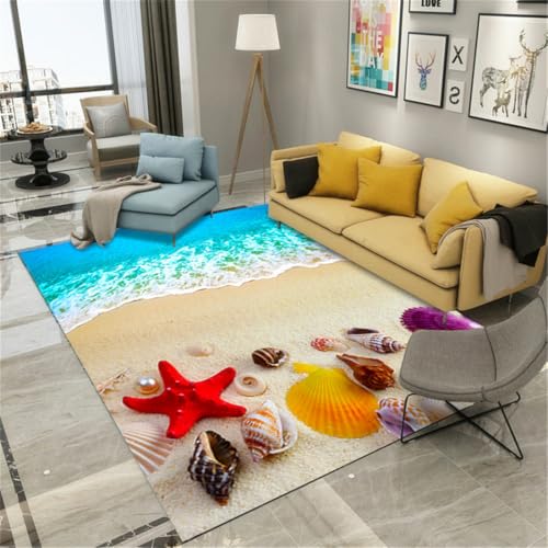 RUGMRZ Living Room Rug 300X400Cm Teppich Mädchen Jugendzimmer Blau Schlafzimmer Küche Teppichvorleger Bodenmattestrandlandschaft Muschel Kokosnussbaum Himmelrot RUGMRZ Living Room Rug 300X400Cm Teppich Mädchen Jugendzimmer Blau Schlafzimmer Küche Teppichvorleger Bodenmattestrandlandschaft Muschel Kokosnussbaum Himmelrot von RUGMRZ