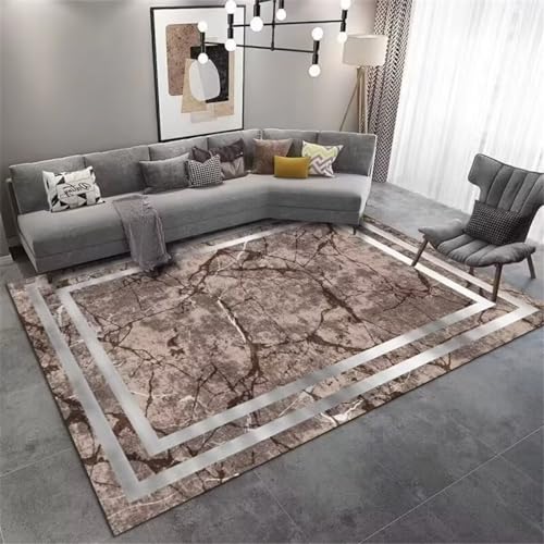 RUGMRZ Mädchen Teppich Teppich Bettvorleger Schlafzimmerteppich grau geometrisches Design Wohnzimmerteppich waschbar Teppich Außen 50X80CM von RUGMRZ