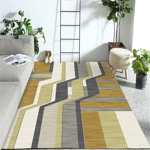 RUGMRZ Marmor Teppich 100x120CM Grau one Piece Kinderteppich Grüner rechteckiger Wohnzimmerteppich unter esstisch grosser Design von RUGMRZ