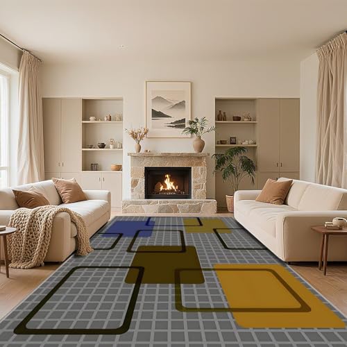 RUGMRZ Modern Grau Waschbarer Teppich Wohnzimmer 50x70cm,Waschbar In Antirutsch Kurzflor Kuschelig Weich für Schlafzimmer,Esszimmer,Balkon RUGMRZ Modern Grau Waschbarer Teppich Wohnzimmer 50x70cm,Waschbar In Antirutsch Kurzflor Kuschelig Weich für Schlafzimmer,Esszimmer,Balkon von RUGMRZ