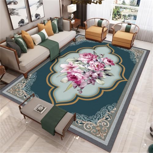 RUGMRZ Moderne Teppiche 140X200Cm Teppich Lang 42 Grün Wohnzimmer Einfachheit Schlafzimmer Blumen Leicht Luxus Flur Läufer Eingangsbereich von RUGMRZ