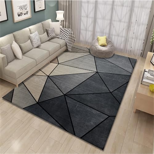 RUGMRZ Moderne Teppiche Wohnzimmer 100X200Cm Teppich Küche 33 Schwarz Schlafzimmer Einfache Heimwettgeometrie Bett Flur RUGMRZ Moderne Teppiche Wohnzimmer 100X200Cm Teppich Küche 33 Schwarz Schlafzimmer Einfache Heimwettgeometrie Bett Flur von RUGMRZ