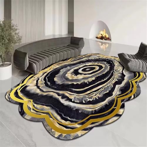 RUGMRZ Möbelgleiter Teppich 160X200Cm Outdoor-Teppich 26 Blau Modern Wohnaccessoires Deko Leichtes Luxus Exotische Sand Fließen Gold Heim Unregelmäßige Wohnzimmer von RUGMRZ