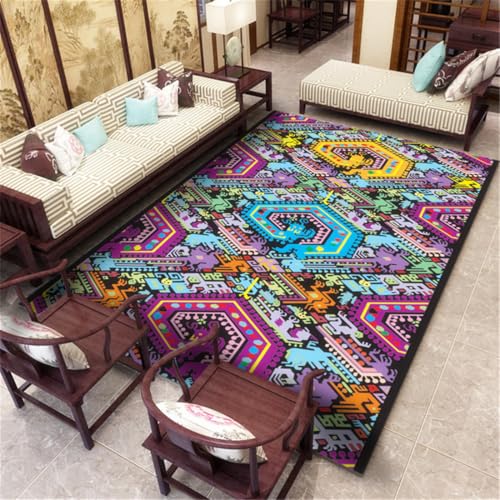 RUGMRZ Natur Teppich Vintage Sichere Inneneinrichtung Ornament Lila Gewebter Room Decoration 180X280CM RUGMRZ Natur Teppich Vintage Sichere Inneneinrichtung Ornament Lila Gewebter Room Decoration 180X280CM von RUGMRZ