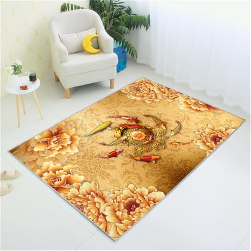 RUGMRZ Outdoor Teppich XXL 50X80Cm Winter Deko Gelb Schlafzimmers Kinderteppich Landhaus Kinderzimmerteppichwohnzimmer Mädchen Schlafzimmer Warmes Blumenmuster RUGMRZ Outdoor Teppich XXL 50X80Cm Winter Deko Gelb Schlafzimmers Kinderteppich Landhaus Kinderzimmerteppichwohnzimmer Mädchen Schlafzimmer Warmes Blumenmuster von RUGMRZ