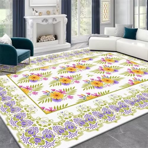 RUGMRZ Outdoor TeppichKinderteppich Esszimmer Zubehör 170x240CM Teppichboden Auslegware BlauGrün, Gelb, Lila. Carpet von RUGMRZ