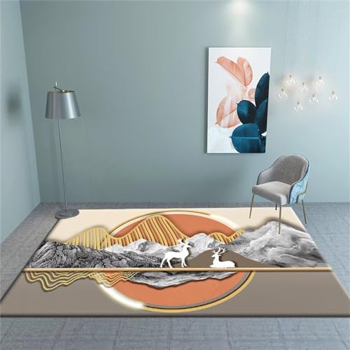RUGMRZ Outdoor Teppiche Abstrakte Kunst küchenteppiche Natur Teppich großer teppich180X250CM von RUGMRZ