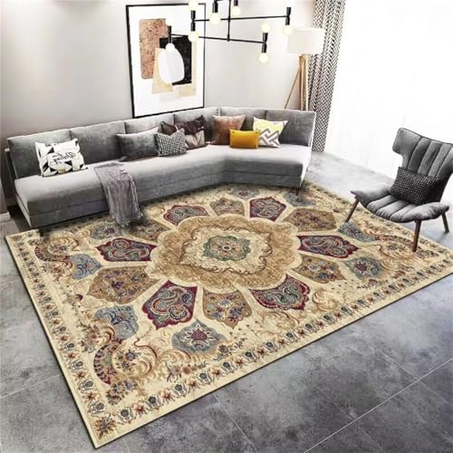 RUGMRZ Outdoor Teppiche Balkon Nicht vom Flurteppich Fallen florales Design 100X200CM von RUGMRZ