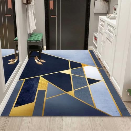 RUGMRZ Pastell Deko 120X160Cm Baby Spiel Teppich Blau Designer Wohnzimmer Ankleidezimmer Rechteckiger Teppichgeometrisches Einfaches Sofa Flur rutschfest Gold RUGMRZ Pastell Deko 120X160Cm Baby Spiel Teppich Blau Designer Wohnzimmer Ankleidezimmer Rechteckiger Teppichgeometrisches Einfaches Sofa Flur rutschfest Gold von RUGMRZ