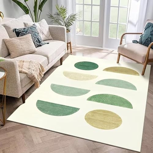 RUGMRZ Pflegeleicht Flurteppich 100x160cm,Grün,Moderner Stil für Neben Bett,Couchtisch,Terrasse von RUGMRZ