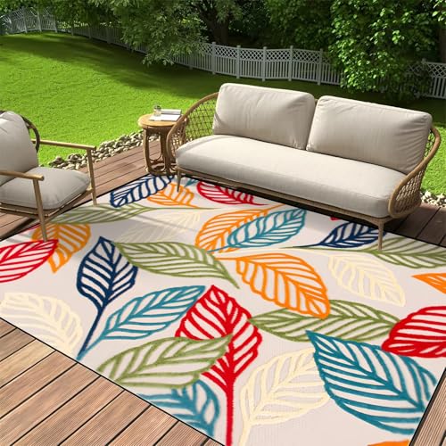 RUGMRZ Pflegeleicht Fussmatte Innen 60X90cm,Kurzflor Blättermuster Weißfür Innen,Unter Schreibtisch,Flur von RUGMRZ