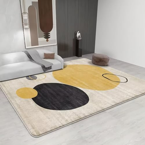 RUGMRZ Pflegeleicht Wohnzimmerteppich Kurzflor 80x160cm,Beige Fussmatten Haustür,Moderne Einfachheit für Flur,Küche,Eingangs von RUGMRZ