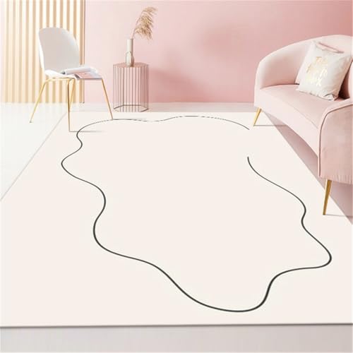RUGMRZ Piano Teppich Abstrakte Kunst rutschfest Waschbar Balkon Mehrfarbig Kinderteppich Spielmatte Läufer Flur 60X60CM von RUGMRZ