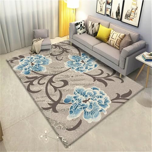 RUGMRZ Room Decor Betten Das grau-Blaue Muster kann angepasst Werden. Teppich Garten Outdoor Tische Wohnzimmer 160X230CM von RUGMRZ