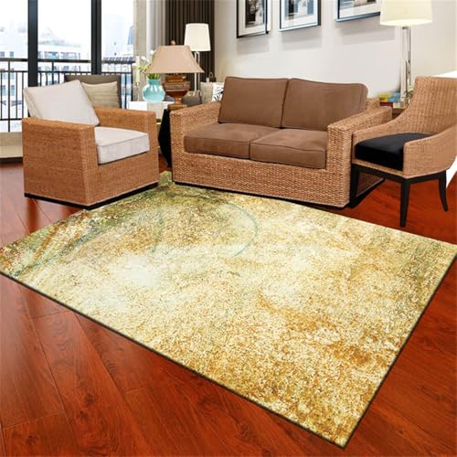 RUGMRZ Rug Carpet 200X300Cm Bad Teppich Waschbar 12 Grün Weich Bequem Abstrakt Schmutzabweisend Wohnzimmer Outdoorteppich von RUGMRZ