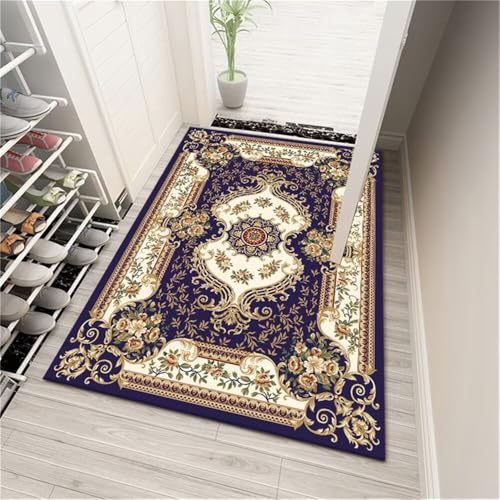 RUGMRZ Rug Carpet Couchtisch Deko Teppich Blaues Farbschema Retro waschbar Bürostuhl Kinder Zimmer 200X250CM von RUGMRZ