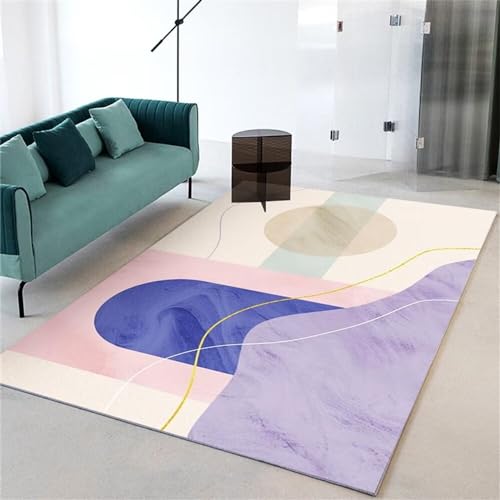 RUGMRZ Rugs for Living Room Bodenbelag Für Balkon Rosa lila Schlafzimmer Teppich Ankleidezimmer Teppich weich und bequem kann angepasst Werden Vorzimmer Möbel Teppich Esstisch 60X90CM von RUGMRZ