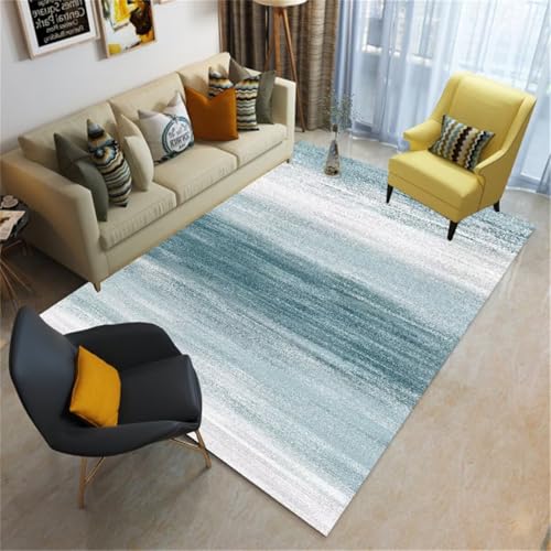 RUGMRZ Rutschfester Rugs blau 180x200cm, Vintage Gross Abstraktes minimalistisches Muster für Wohn- und Esszimmer RUGMRZ Rutschfester Rugs blau 180x200cm, Vintage Gross Abstraktes minimalistisches Muster für Wohn- und Esszimmer von RUGMRZ
