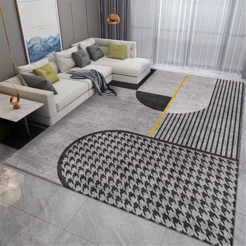 RUGMRZ Rutschfester TeppichKuche Teppich Modern Jugendzimmer Mädchen 80x120CM Klein GrauSchwarzer moderner Karo-Teppich. Hallway Rug von RUGMRZ