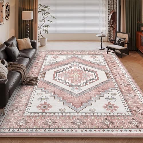 RUGMRZ Rutschfester Teppiche Wohnzimmer Rose 80x150CM, Fußmatten Floral rétro for Kinderzimmere Terrasse Mädchenzimmer von RUGMRZ