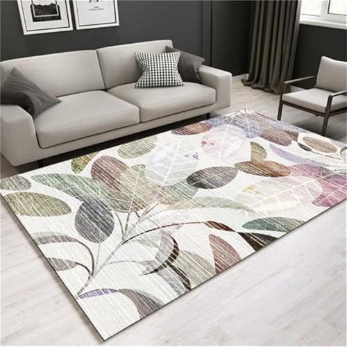 RUGMRZ Rutschmatte Teppich Teppich Vorzimmer Buntes Blattmuster Wohnzimmer Schlafzimmer Matte waschbar Jungen Jugendzimmer 80x160cm RUGMRZ Rutschmatte Teppich Teppich Vorzimmer Buntes Blattmuster Wohnzimmer Schlafzimmer Matte waschbar Jungen Jugendzimmer 80x160cm von RUGMRZ