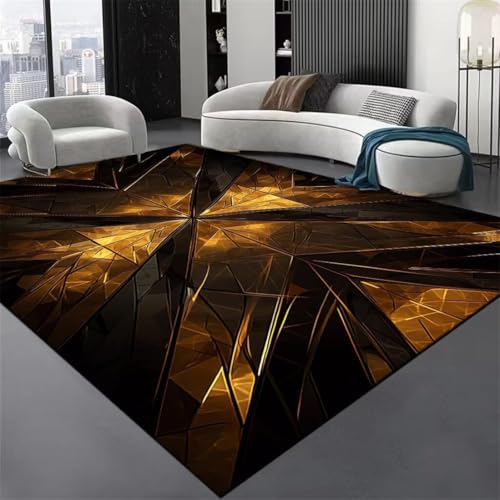 RUGMRZ Schallschutz Teppich 160X230Cm Teppiche Modern Designer Für Wohnzimmer 13 Braun Abwaschbar Gameing Room Deko Minimalistisches Minimalistische Linien Couchtisch Sofa Schlafzimmer von RUGMRZ