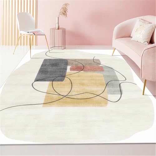 RUGMRZ Schallschutz Teppich Abstrakte Kunst rutschfest Waschbar Deko Mädchen Zimmer Mehrfarbig Teppichrutschstopp Piano 50X80CM von RUGMRZ