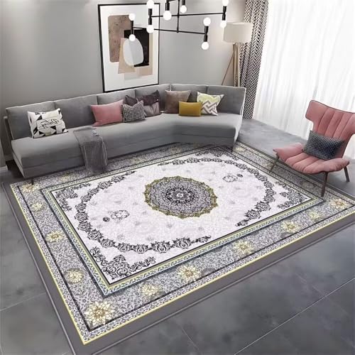 RUGMRZ Schlafzimmer Nachttisch Teppich 100x120CM quadratisch Kleiner Grau Waschbarer, Retro-stilvoller Teppich. teppiche & matten für das Wohnzimmer von RUGMRZ