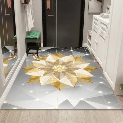 RUGMRZ Schlafzimmer Teppich Läufer 120X160Cm Langfloorteppiche Gelb Terrassen Wohnzimmer Sofa Designer Teppichekorridoreingang Schmutzabweisende Und Rutsch von RUGMRZ