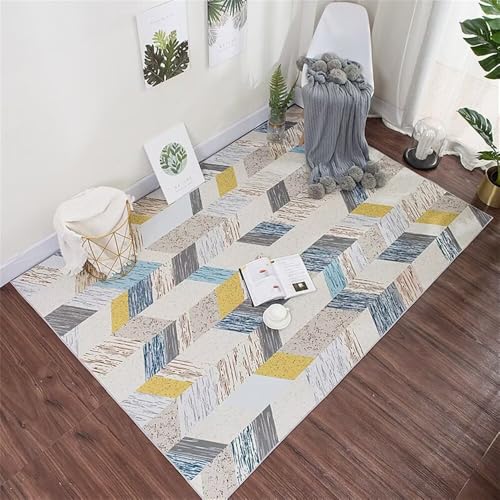 RUGMRZ Schmutzfangmatte Waschbar gleitschutz Teppich 200x290CM deko esszimmer teppiche blau Grauer gelber moderner Vorleger Günstig RUGMRZ Schmutzfangmatte Waschbar gleitschutz Teppich 200x290CM deko esszimmer teppiche blau Grauer gelber moderner Vorleger Günstig von RUGMRZ