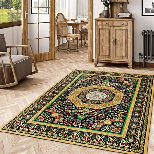 RUGMRZ SchmutzfangmatteRaumdeko schmutzfangmatte 120x160CM können viele Jahre verwendet Werden MehrfarbigGelbgrüner Zierteppich teppichläufer von RUGMRZ