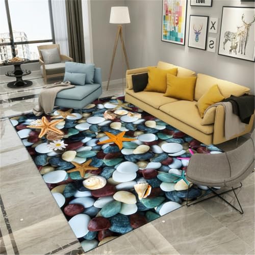 RUGMRZ Schöne Deko 300X400Cm Teppich Groß Blau Outdoor Rug Mädchen Kinderzimmer Langseesternmuster Aus Kieselstein rutschfest Und Schmutzabweisend RUGMRZ Schöne Deko 300X400Cm Teppich Groß Blau Outdoor Rug Mädchen Kinderzimmer Langseesternmuster Aus Kieselstein rutschfest Und Schmutzabweisend von RUGMRZ