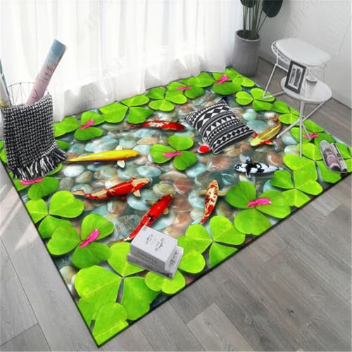 RUGMRZ Schöne Teppich 180X280Cm Schlafzimmer Deko Grün Zimmerdeko Teenager Mädchen Baby Sofa Teppichefischschule Lotusblattmuster Ist EIN Muss Für Neue Hausdekoration RUGMRZ Schöne Teppich 180X280Cm Schlafzimmer Deko Grün Zimmerdeko Teenager Mädchen Baby Sofa Teppichefischschule Lotusblattmuster Ist EIN Muss Für Neue Hausdekoration von RUGMRZ