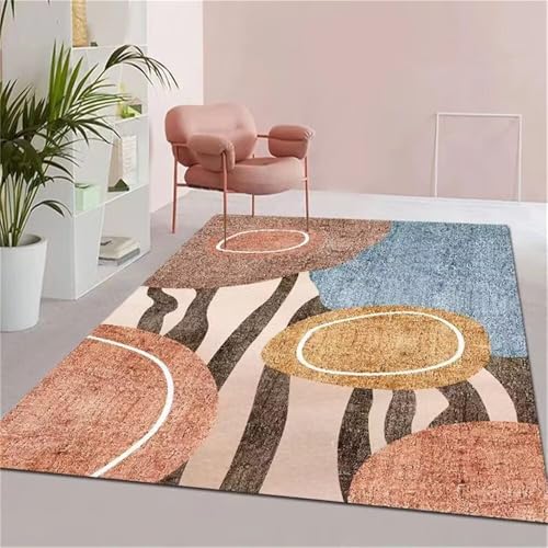 RUGMRZ Schreibtisch Teppich Waschbar In Waschmaschine Farbe Aquarell Design modern rutschfest Vorzimmer Mädchen Zimmer Dekoration 200X250CM von RUGMRZ