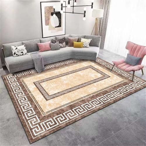 RUGMRZ Small Bedroom Rug Küchen Teppiche Kitchen 80x120CM kuscheliger Teppich Teppichs Schlafzimme BRAUN Vintage rechteckiger Schlafzimmer Nachttisch Wohnzimmer von RUGMRZ