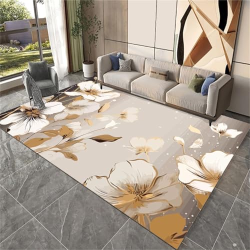 RUGMRZ Spiele Teppich Mädchen 140X200Cm Deko Für Balkon 20 Weiß Babyzimmer Wohnzimmer Licht Luxus Sofa Schlafzimmer Abstrakt Waschbar von RUGMRZ