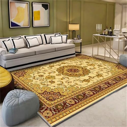 RUGMRZ Spielteppich Bereich Retro-Wohnzimmerteppich pflegeleicht Fußmatte Innen 130x190cm von RUGMRZ