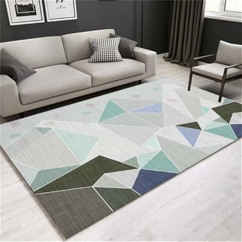 RUGMRZ Spielteppich Grau-Blaue Moderne dreieckige Geometrie kann angepasst Werden Teppich Waschbar In Waschmaschine 60x100cm RUGMRZ Spielteppich Grau-Blaue Moderne dreieckige Geometrie kann angepasst Werden Teppich Waschbar In Waschmaschine 60x100cm von RUGMRZ