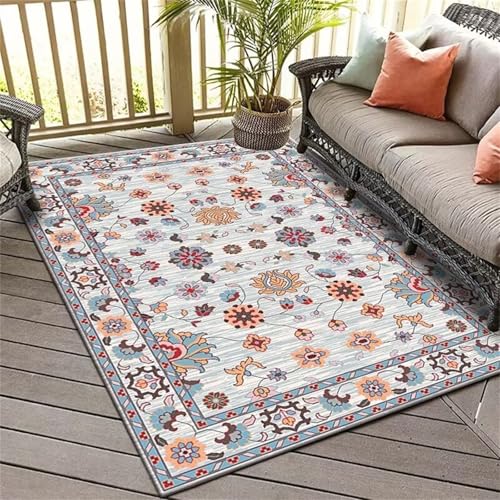 RUGMRZ Strapazierfähig Teppich Bettvorleger Bleu 120x160CM, Flore Moderne for Schreibtischstuhl Dekoration Wohnung Matt Floor RUGMRZ Strapazierfähig Teppich Bettvorleger Bleu 120x160CM, Flore Moderne for Schreibtischstuhl Dekoration Wohnung Matt Floor von RUGMRZ