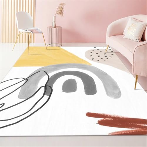 RUGMRZ Tapiso Teppich Abstrakte Kunst rutschfest Waschbar Mehrfarbig Haus Dekoration Modern Weiß Flur Läufer Mädchen Kinderzimmer 50X80CM RUGMRZ Tapiso Teppich Abstrakte Kunst rutschfest Waschbar Mehrfarbig Haus Dekoration Modern Weiß Flur Läufer Mädchen Kinderzimmer 50X80CM von RUGMRZ