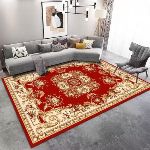RUGMRZ Tepiche Für Wohnzimmer 160x200CM Teppich babyzimmer Outdoorteppich rot Zimmerdekorations-Teppich. elegant möbel Zimmer von RUGMRZ