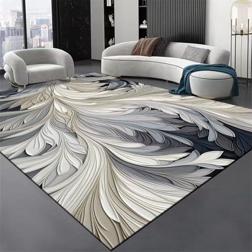 RUGMRZ Tepiche Für Wohnzimmer Modern 160X230Cm Designer Teppiche 9 Grau Deko Teppich Jugendzimmer Minimalistisches Minimalistische Linien Couchtisch Sofa Schlafzimmer von RUGMRZ