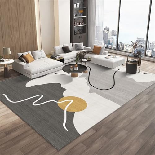 RUGMRZ Teppana Waschbar Fußmatte Innen Gris 80x200CM, Fusmatteninnen Moderne et minimaliste for Bedroom Room Kinderzimmere Mädchen von RUGMRZ